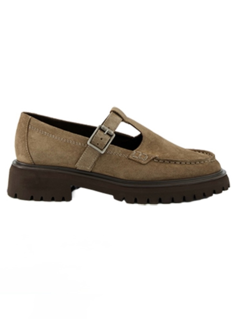 Mary Jane Leather loafers.  Tan suede leather. US sizes